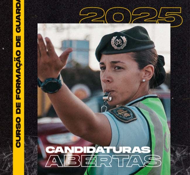 GNR abre concurso de admissão ao Curso de Formação de Guardas até 3 Outubro