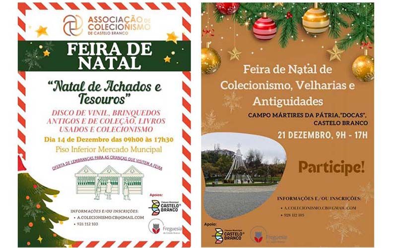 Associação de Colecionismo de Castelo Branco promove Feiras de Natal